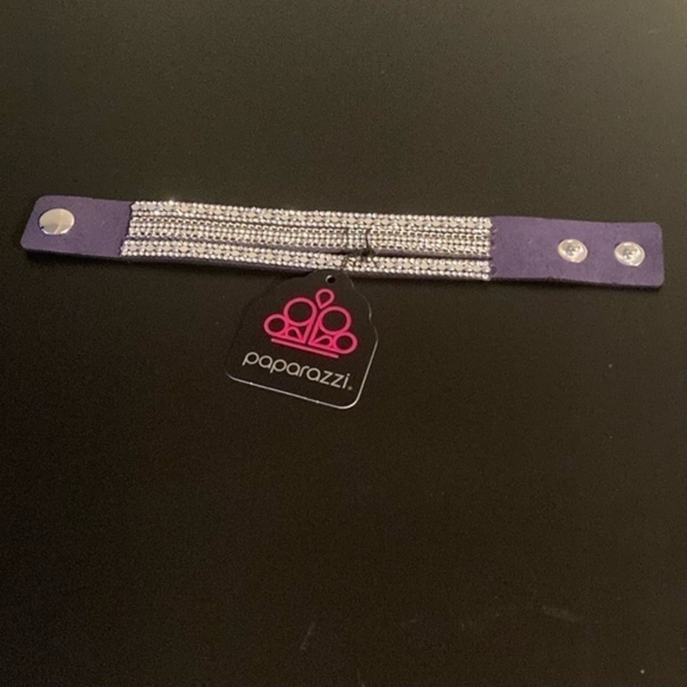 Paparazzi Purple and Silver Snap Closure Bracelet